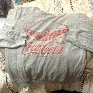 grey coca-cola sweatshirt